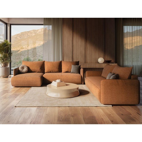 Siva sklopiva/s prostorom za odlaganje sofa 216 cm Nanea – Makamii-image-1