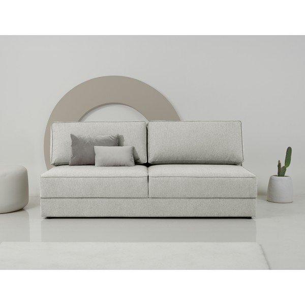 Svijetlo siva sklopiva/s prostorom za odlaganje sofa 202 cm Dora – Scandic-image-1