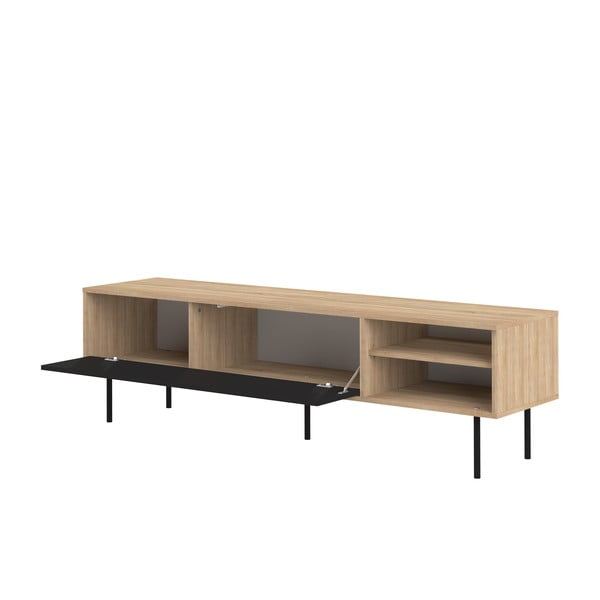 Crna/u prirodnoj boji TV komoda u dekoru hrasta 165x40 cm Ampère – TemaHome-image-3