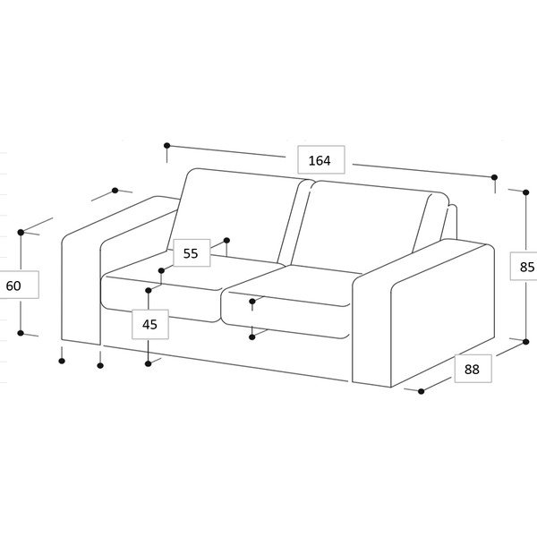 Siva sofa 164 cm Copenhagen – Scandic-image-4