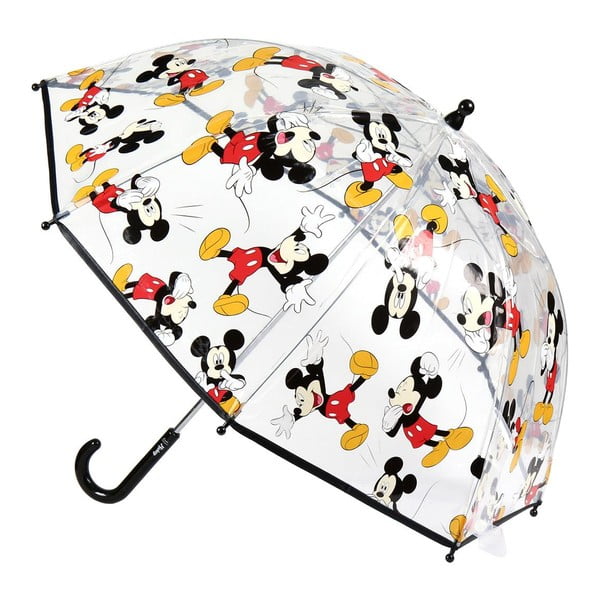 Prozirni dječji kišobran Ambiance Mickey, ⌀ 71 cm