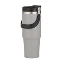 Siva boca za vodu za put od nehrđajućeg čelika 1 l Eco – Ladelle