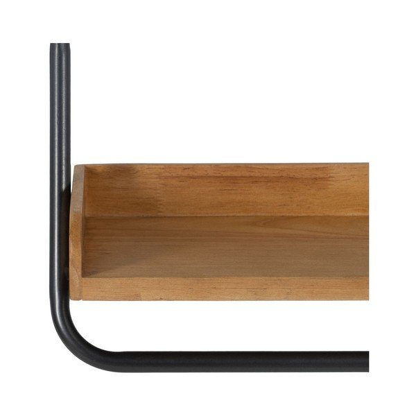 Polica od masivnog kaučuka u prirodnoj boji 120 cm – Ixia-image-4