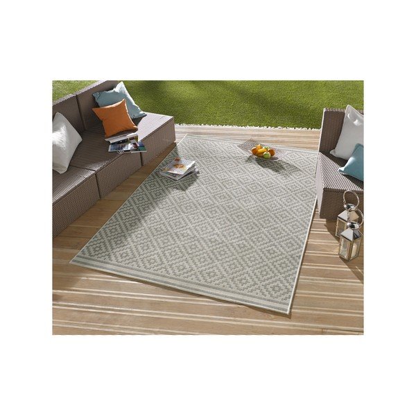 Sivi tepih pogodan za eksterijer Bougari Karo, 140 x 200 cm-image-3