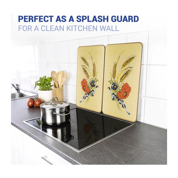 Poklopci za štednjak od kaljenog stakla u setu od 2 komada 52x30 cm Corn-Flowers - Maximex-image-4