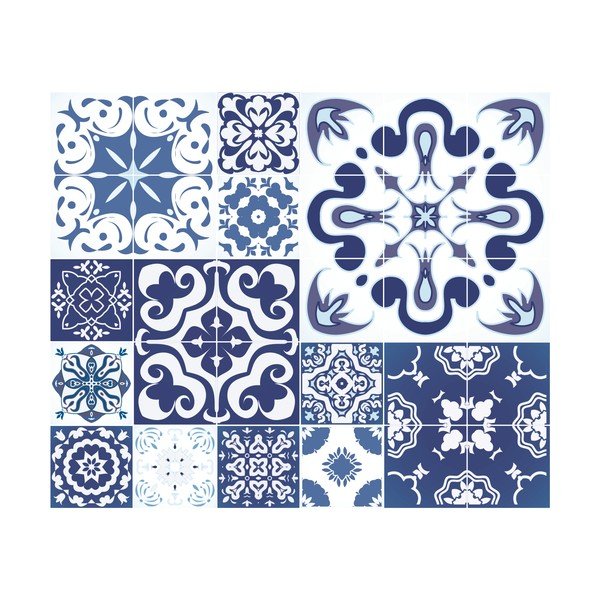 Set od 24 naljepnice Ambiance Azulejos Polka, 50 x 60 cm-image-2