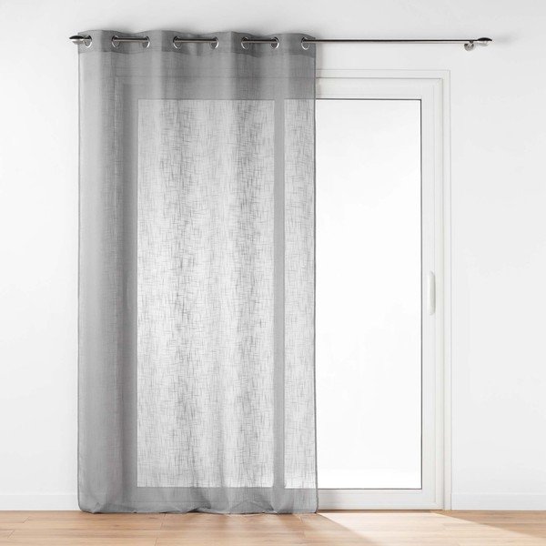 Siva prozirna zavjesa 140x280 cm Haltona – douceur d'intérieur