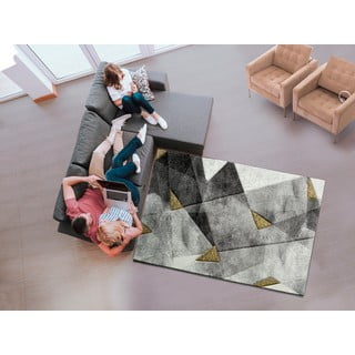 Sivo-žuti tepih Bianca Grey, 140 x 200 cm