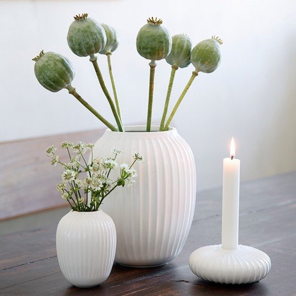 Bijeli porculanski svijećnjak Kähler Design Hammershoi, ⌀ 11,5 cm-image-1