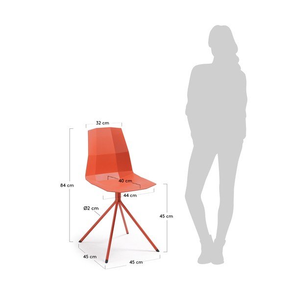 Set od 2 crvene blagovaonske stolice La Forma Pixel-image-4