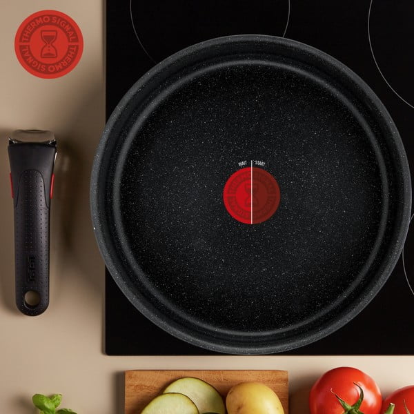 Aluminijski lonci 3 kom s neprianjajućom površinom/s uklonjivom ručkom prikladni za indukcijsko kuhalo INGENIO Black stone L3998902 – Tefal-image-1