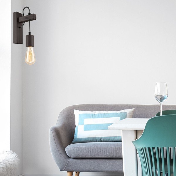 Crna zidna lampa Leon – LAMKUR-image-2