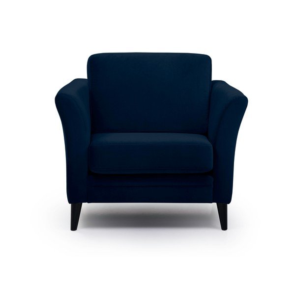 Tamno plava baršunasti fotelja Eden – Scandic-image-2