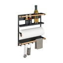 Crni zidni kuhinjski organizator Wenko Magna