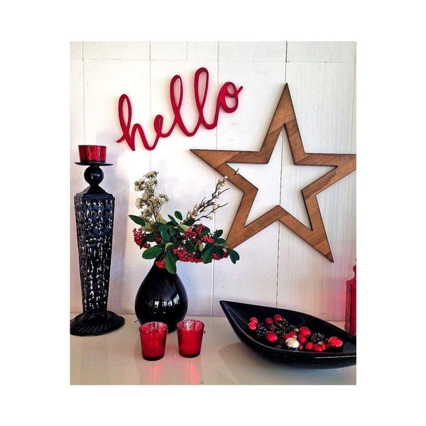 Božićni zidni ukras Hello Star, 62 x 1,8 x 62 cm-image-1