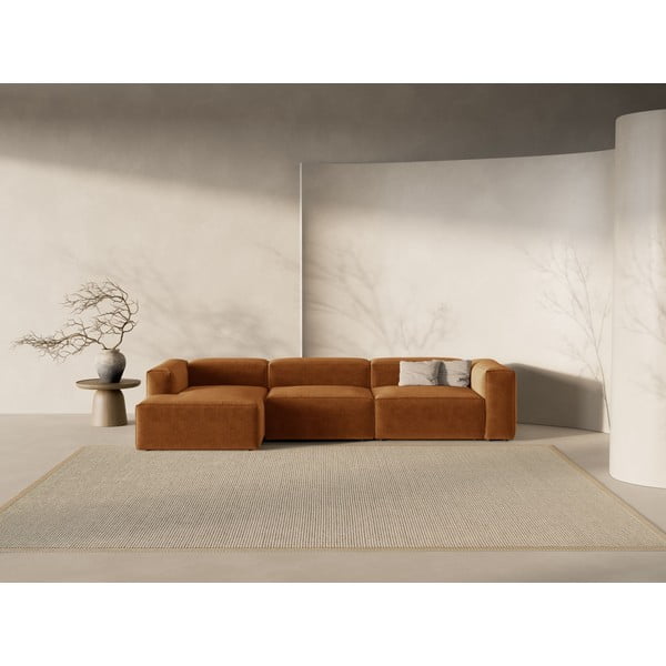 Ciglasta kutna garnitura (s lijevim kutom/s ležaljkom) Bergamo – Cosmopolitan Design-image-1