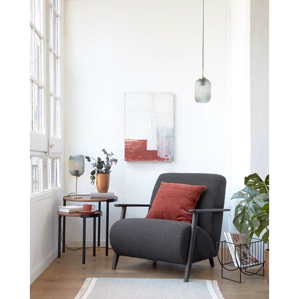 Stropna lampa zlatne boje sa staklenim sjenilom ø 12 cm Hestia - Kave Home-image-1