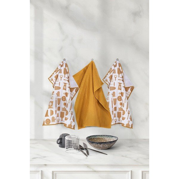 Ručnici u setu od 3 mikrofibra 48x40 cm Essential - Tiseco Home Studio-image-1