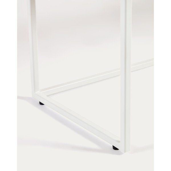 Bijeli/u prirodnoj boji pomoćni stol u dekoru hrasta 30x120 cm Yoana – Kave Home-image-3