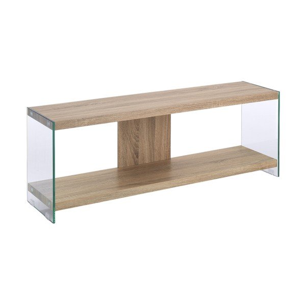 Staklena TV komoda u prirodnoj boji 120x45x29,5 cm Nancy – Tomasucci