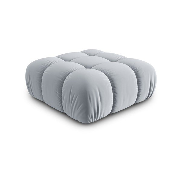 Svijetlo plavi baršunast modularni tabure Bellis – Micadoni Home-image-3