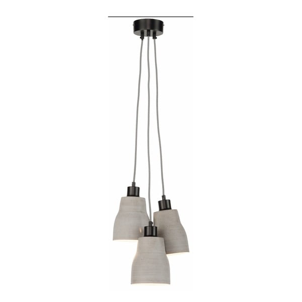 Siva viseća svjetiljka za 3 žarulje Citylights Cadiz