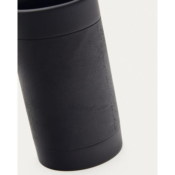 Crna čaša za četkice za zube od polyresina Sisel – Kave Home-image-2