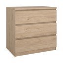 Komoda u dekoru hrasta u prirodnoj boji 77x76x50 cm Naia – Tvilum