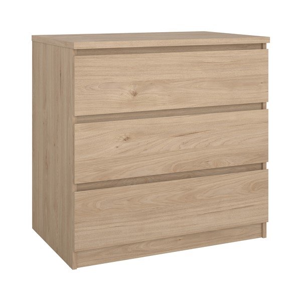 Komoda u dekoru hrasta u prirodnoj boji 77x76x50 cm Naia – Tvilum