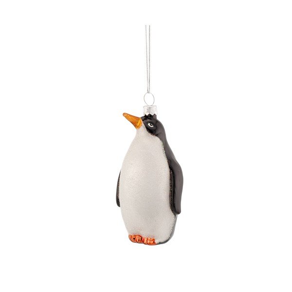 Stakleni ukas za božićno drvce 6 cm King Penguin – Sass & Belle
