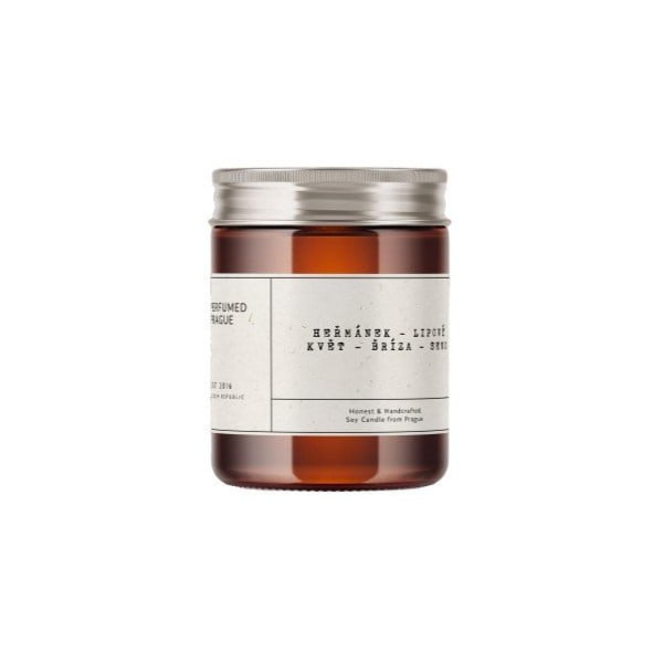 Mirisna svijeća od sojinog voska vrijeme gorenja 40 h #57 Chamomile, Linden, Birch – Perfumed Prague-image-3