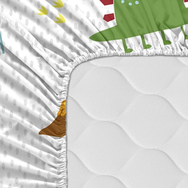 Dječji pamučni plahta Moshi Moshi FunySourus, 90 x 200 cm-image-2