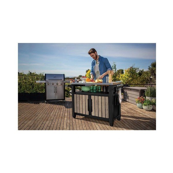 Plastični pomoćni stol za roštilj 134x52 cm Deco Unity XL – Keter-image-2