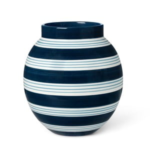 Tamnoplavo-bijela keramička vaza Kähler Design Nuovo, visina 20,5 cm