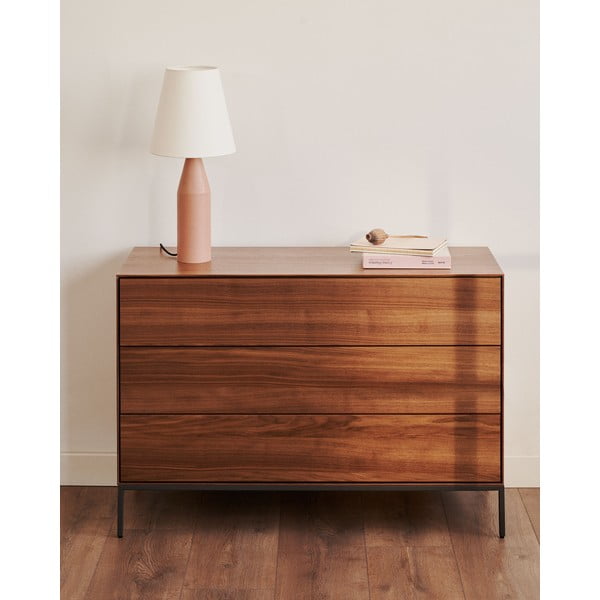 Niska komoda u dekoru oraha u prirodnoj boji 110x75 cm Vedrana – Kave Home-image-1