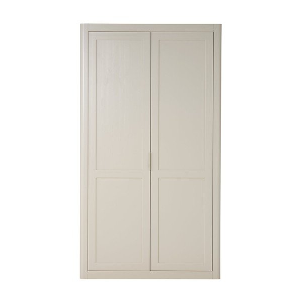 Svijetlo sivi ormarić od masivnog bora 120x217x48 cm Gunnar – WOOOD
