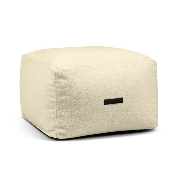 Krem vreća za sjedenje od bouclé tkanine Softbox MooG – SLOWDOWN