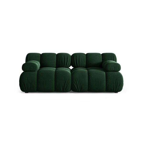 Tamno zelena baršunasti sofa 188 cm – Micadoni 