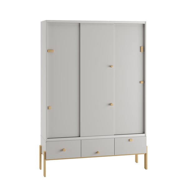 Svijetlo siva niska dječja komoda 150x25 cm Cube - Pinio-image-4