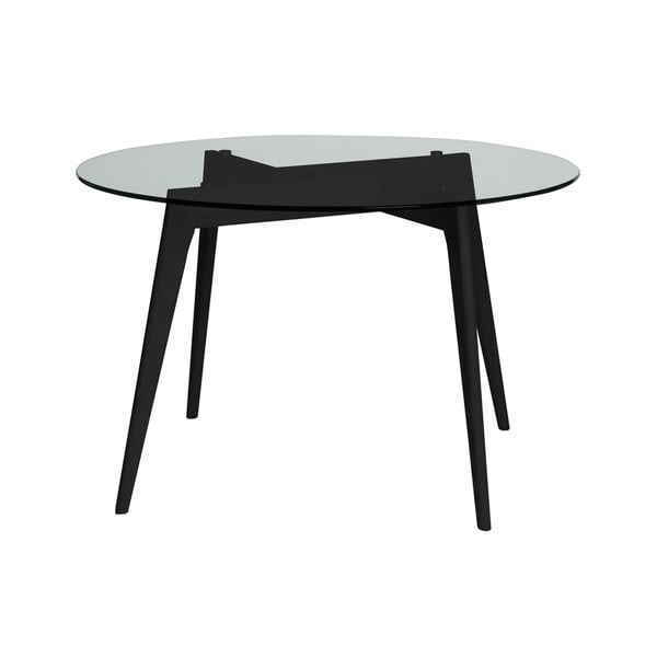 Okrugli stol za blagovanje s crnim nogama Marckeric Janis, ⌀ 120 cm