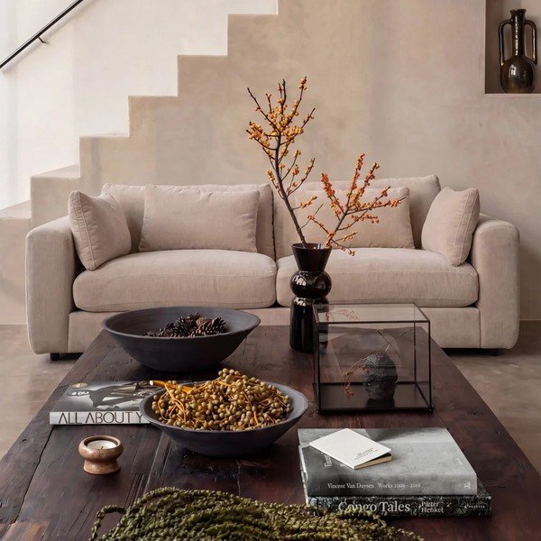 Bež sofa od šenila 240 cm Chunky – vtwonen-image-2