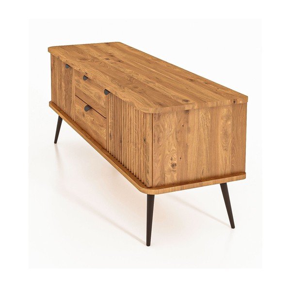 Niska komoda od hrastovine u prirodnoj boji 144x57 cm Kula - The Beds-image-3