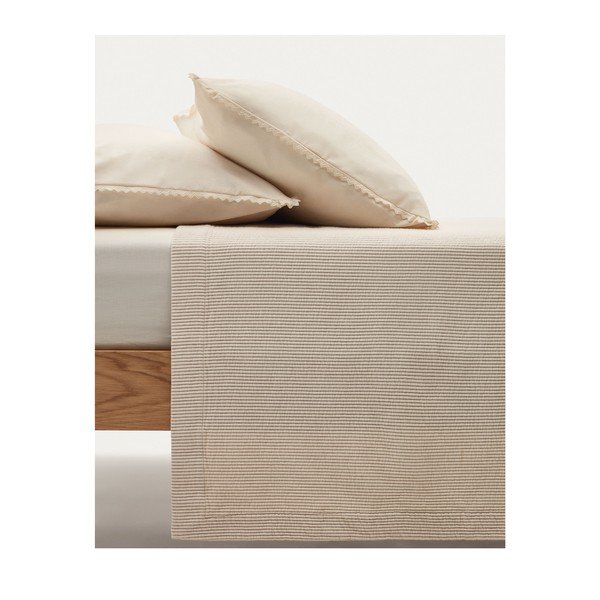 Bež pamučan prekrivač 240x260 cm Bedar – Kave Home-image-2