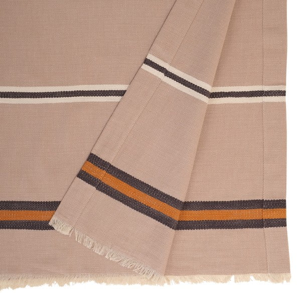 Bež prekrivač od mješavine pamuka i lana Buldan's Aren, 180 x 240 cm-image-1