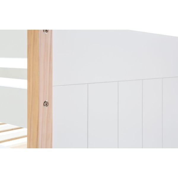 Bijeli dječji krevet na kat od borovine 90x190 cm Kiara - Marckeric-image-1