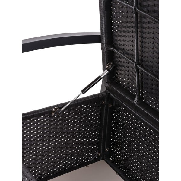 Crna vrtna klupa od umjetnog ratana Ferrara – Garden Pleasure-image-3