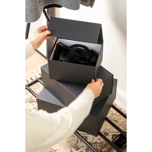 Kartonske kutije za pohranu u setu  3 kom s poklopcem Ilse – Bigso Box of Sweden-image-2