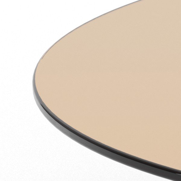 Smeđi stakleni okrugao stolić za kavu ø 80 cm Samos – Actona-image-4