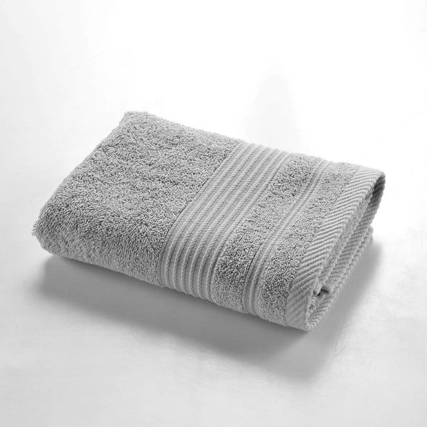 Svijetlo sivi pamučni ručnik od frotira 50x90 cm Tendresse – douceur d'intérieur