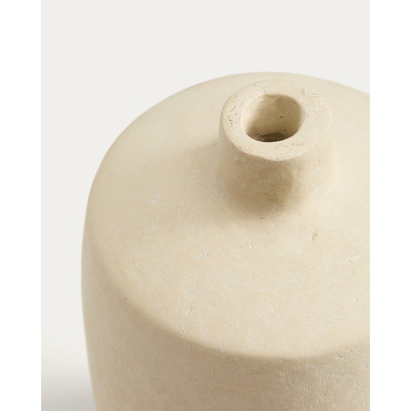 Krem vaza od papier-mâché (visina 26 cm) Mireni – Kave Home-image-3